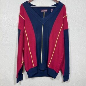 Vtg 90s Sweater XL John Ashford 100% Cotton Rugby Ivy Leage Preppy Old Money Y2K